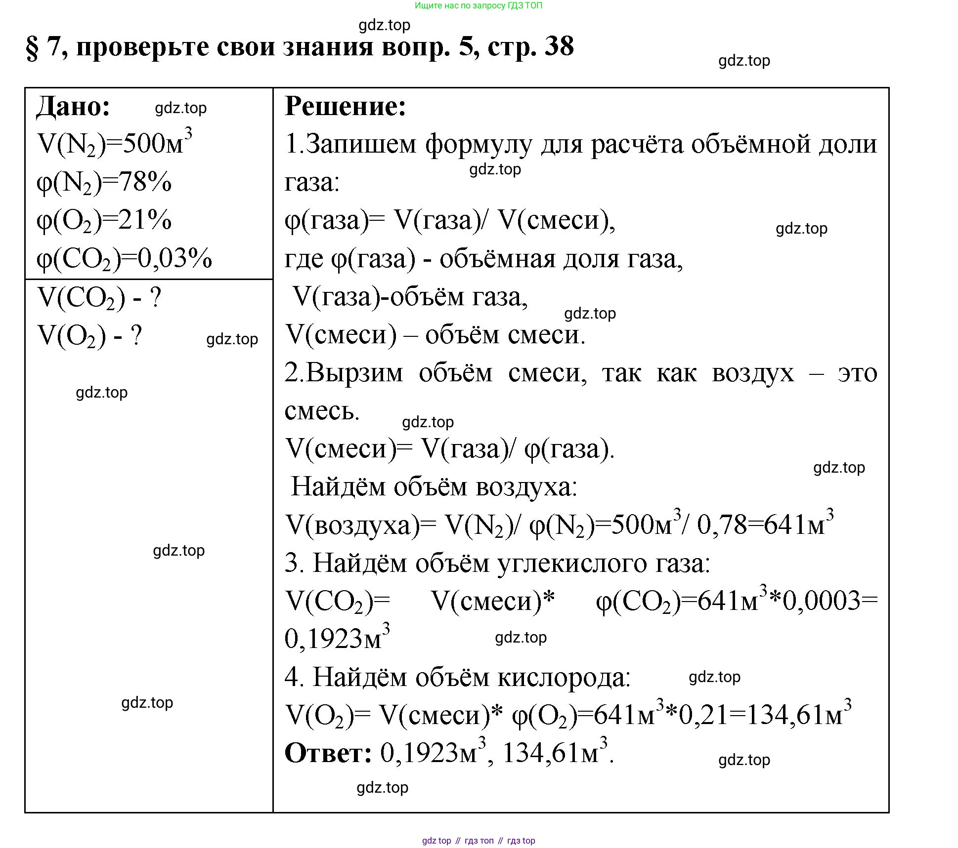 Химия, 7 класс Учебник, авторы: Габриелян Олег Саргисович, Остроумов Игорь Геннадьевич, Сладков Сергей Анатольевич, издательство Просвещение, Москва, 2021, белого цвета, страница 38, номер 5, Решение