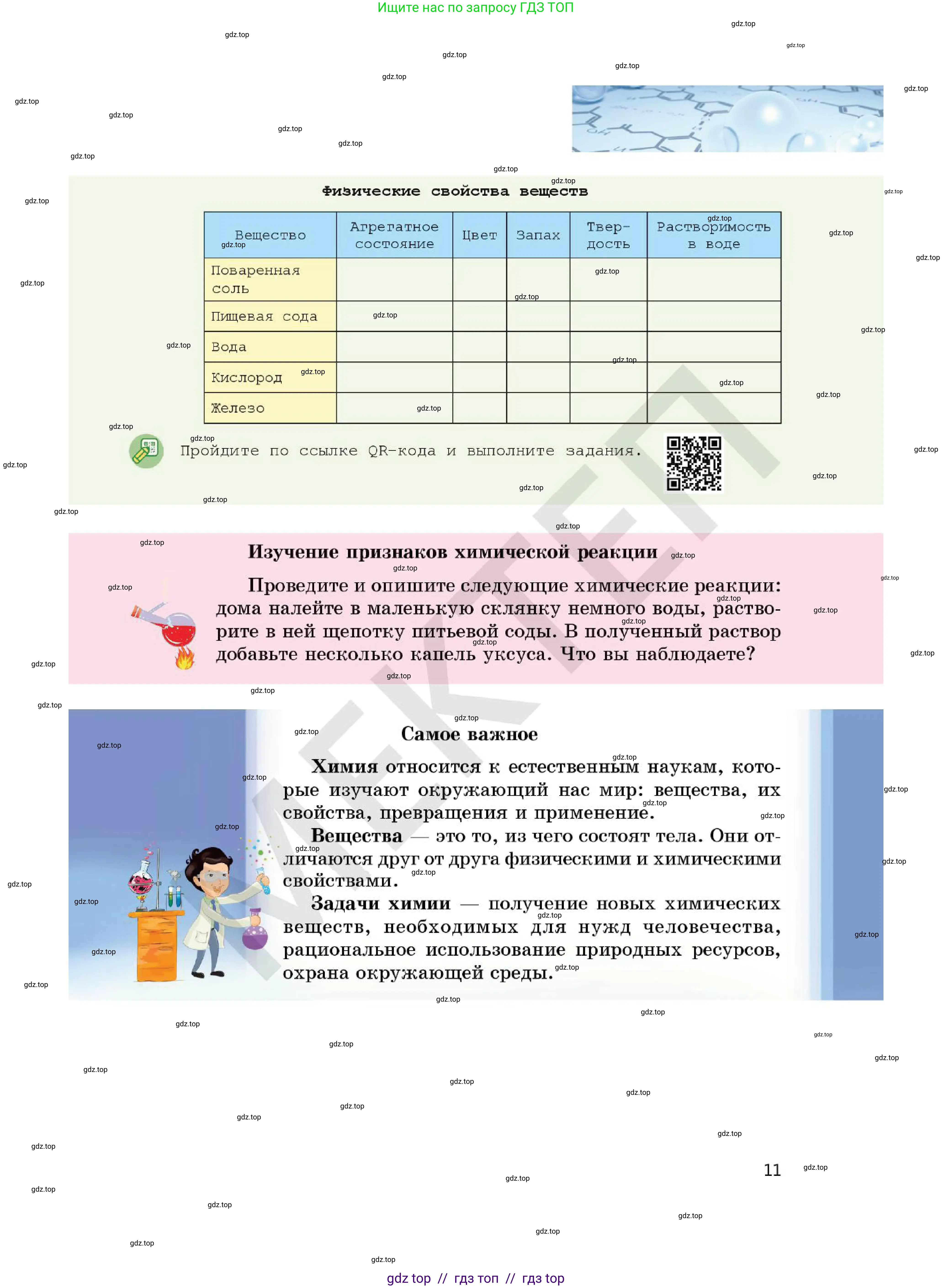 Химия, 7 класс Учебник, авторы: Оспанова Мейрамкуль Кабылбековна, Аухадиева Кырмызы Сейсенбековна, Белоусова Татьяна Геннадьевна, издательство Мектеп, Алматы, 2017, страница 11