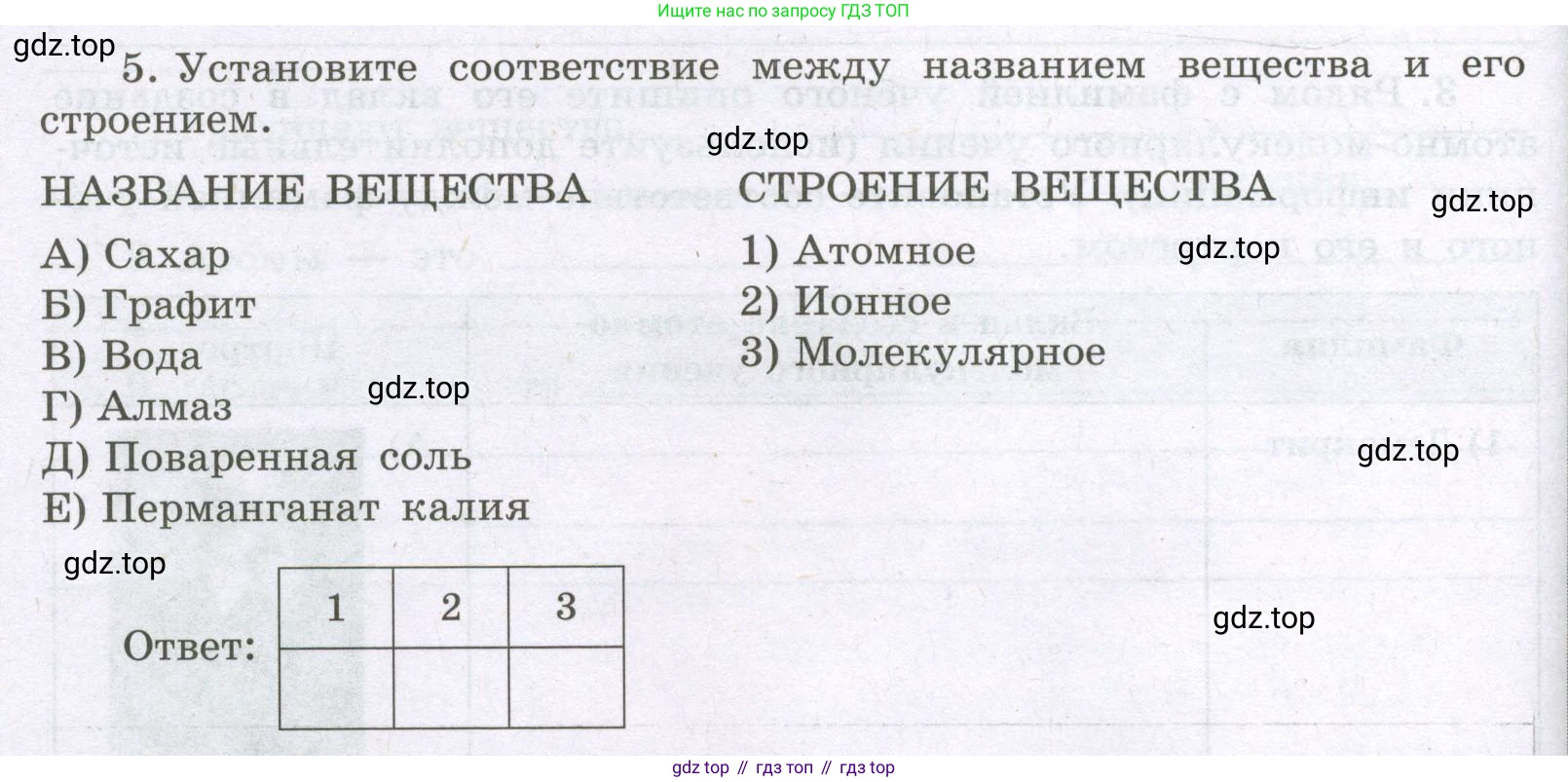 Химия, 8 класс рабочая тетрадь, авторы: Габриелян Олег Саргисович, Сладков Сергей Анатольевич, Остроумов Игорь Геннадьевич, издательство Просвещение, Москва, 2023, белого цвета, страница 26, номер 5, Условие