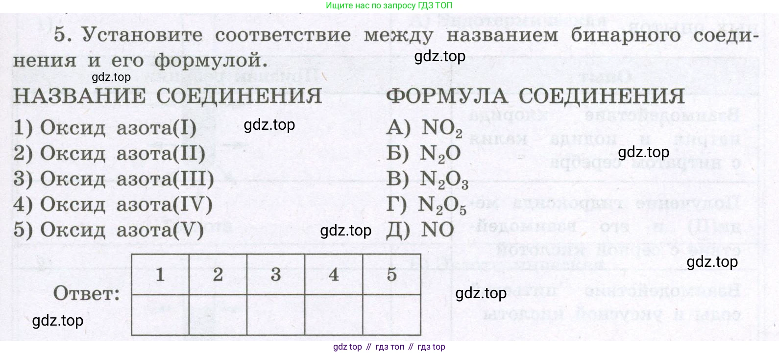 Химия, 8 класс рабочая тетрадь, авторы: Габриелян Олег Саргисович, Сладков Сергей Анатольевич, Остроумов Игорь Геннадьевич, издательство Просвещение, Москва, 2023, белого цвета, страница 37, номер 5, Условие