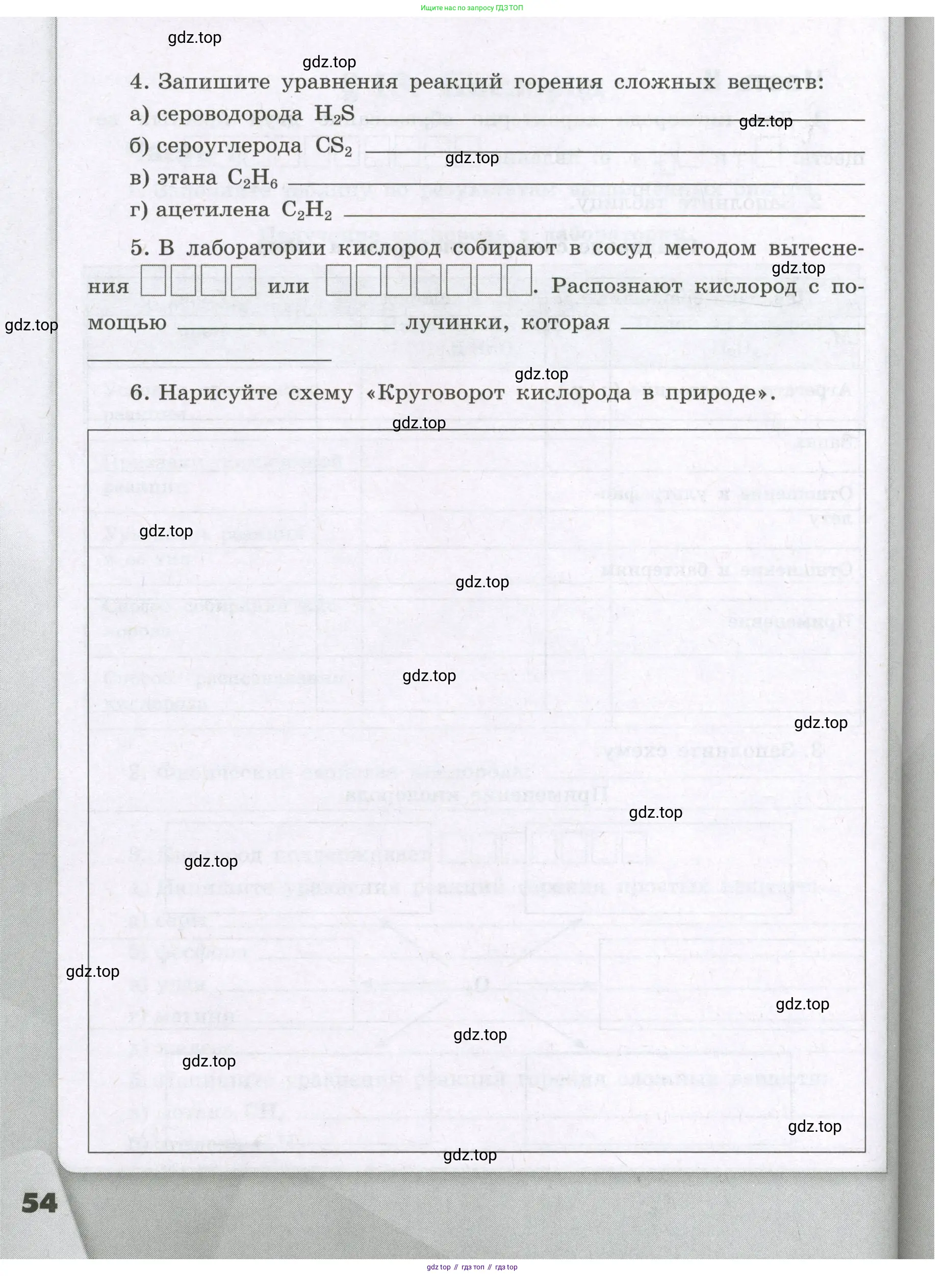 Химия, 8 класс рабочая тетрадь, авторы: Габриелян Олег Саргисович, Сладков Сергей Анатольевич, Остроумов Игорь Геннадьевич, издательство Просвещение, Москва, 2023, белого цвета, страница 54