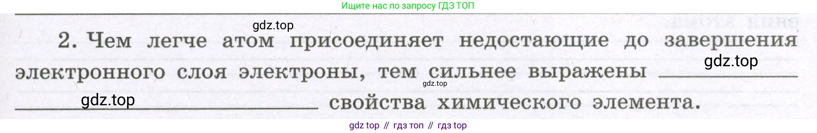 Химия, 8 класс рабочая тетрадь, авторы: Габриелян Олег Саргисович, Сладков Сергей Анатольевич, Остроумов Игорь Геннадьевич, издательство Просвещение, Москва, 2023, белого цвета, страница 121, номер 2, Условие