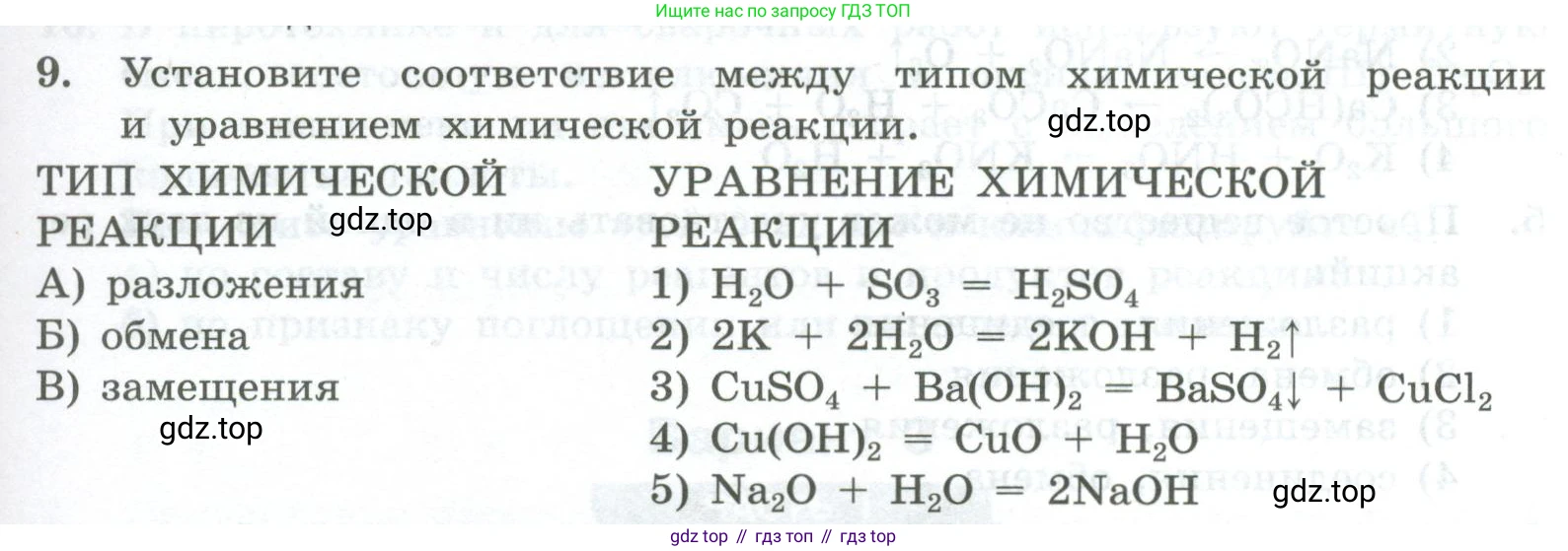ГДЗ Химия, 8 класс Проверочные и контрольные работы, авторы: Габриелян Олег Саргисович, Лысова Галина Георгиевна, издательство Просвещение, Москва, 2023, белого цвета, страница 27, номер 9, Условие