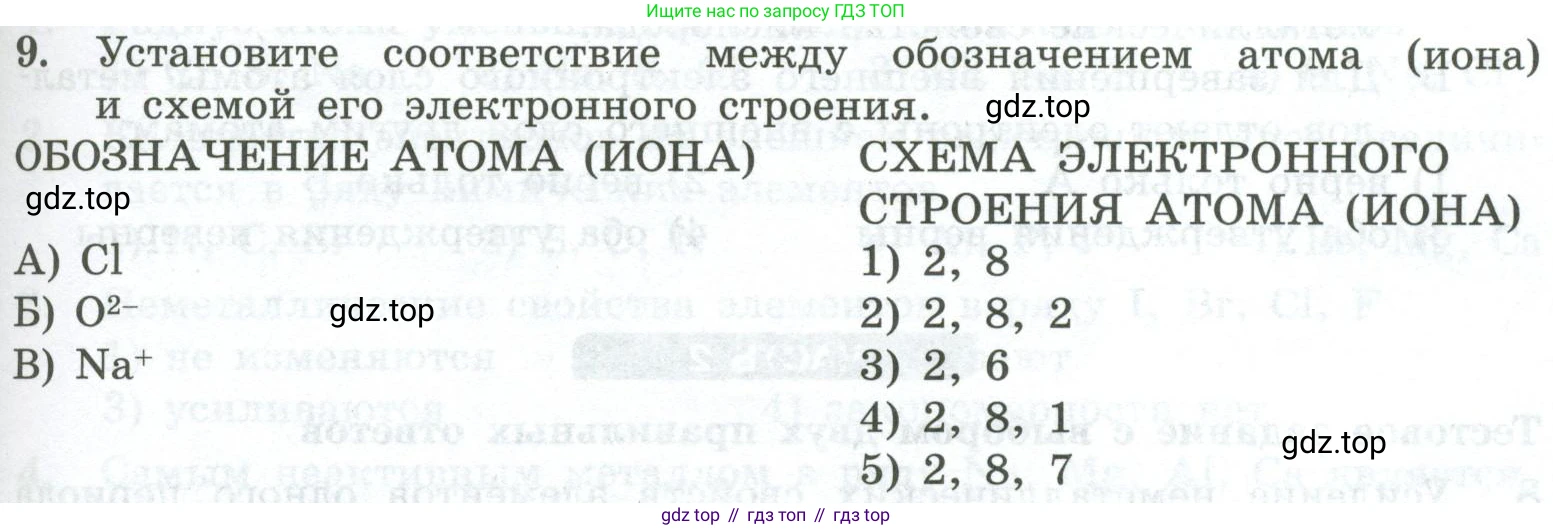ГДЗ Химия, 8 класс Проверочные и контрольные работы, авторы: Габриелян Олег Саргисович, Лысова Галина Георгиевна, издательство Просвещение, Москва, 2023, белого цвета, страница 111, номер 9, Условие