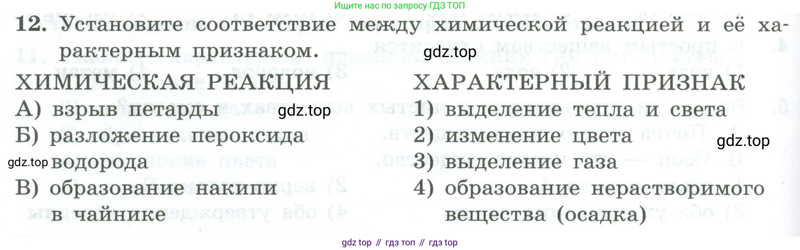 ГДЗ Химия, 8 класс Проверочные и контрольные работы, авторы: Габриелян Олег Саргисович, Лысова Галина Георгиевна, издательство Просвещение, Москва, 2023, белого цвета, страница 140, номер 12, Условие