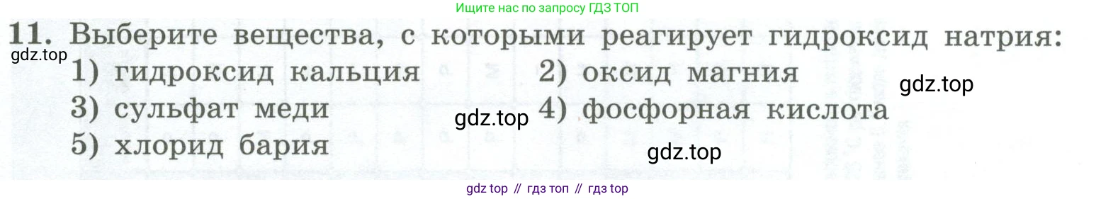 ГДЗ Химия, 8 класс Проверочные и контрольные работы, авторы: Габриелян Олег Саргисович, Лысова Галина Георгиевна, издательство Просвещение, Москва, 2023, белого цвета, страница 171, номер 11, Условие