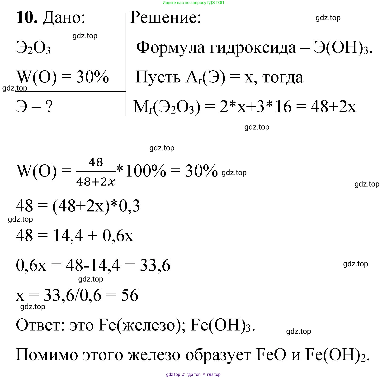 ГДЗ Химия, 8 класс Проверочные и контрольные работы, авторы: Габриелян Олег Саргисович, Лысова Галина Георгиевна, издательство Просвещение, Москва, 2023, белого цвета, страница 118, номер 10, Решение