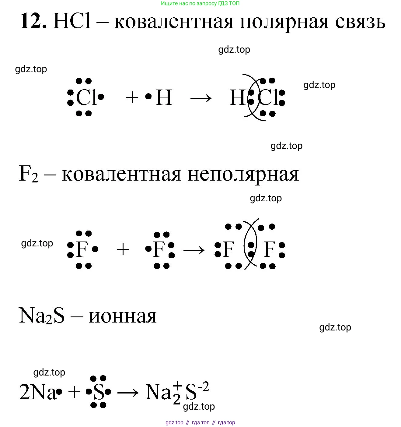 ГДЗ Химия, 8 класс Проверочные и контрольные работы, авторы: Габриелян Олег Саргисович, Лысова Галина Георгиевна, издательство Просвещение, Москва, 2023, белого цвета, страница 121, номер 12, Решение
