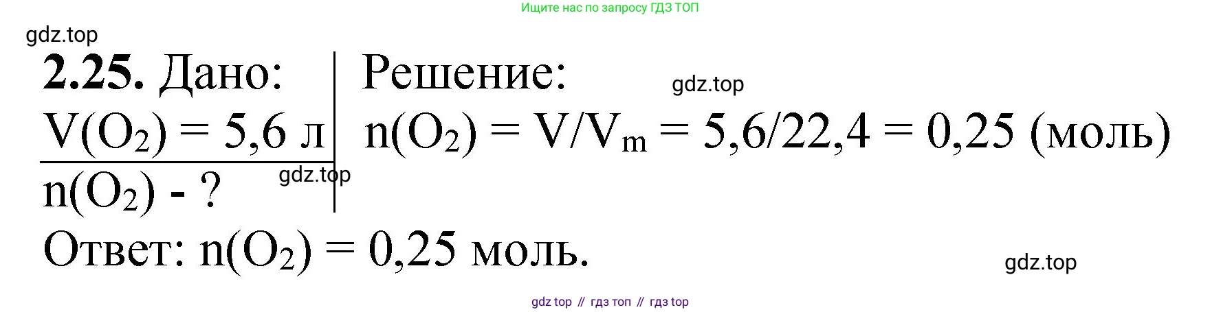 ГДЗ Химия, 8-9 класс Задачник с помощником, авторы: Гара Наталья Николаевна, Габрусева Надежда Ивановна, издательство Просвещение, Москва, 2009, зелёного цвета, Часть I, страница 15, номер 2.25, Решение