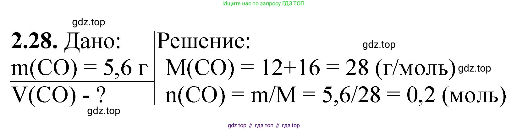 ГДЗ Химия, 8-9 класс Задачник с помощником, авторы: Гара Наталья Николаевна, Габрусева Надежда Ивановна, издательство Просвещение, Москва, 2009, зелёного цвета, Часть I, страница 15, номер 2.28, Решение