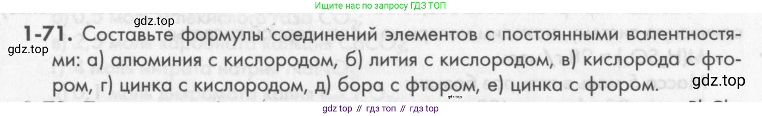 ГДЗ Химия, 8 класс Задачник, авторы: Кузнецова Нинель Евгеньевна, Левкин Антон Николаевич, издательство Вентана-граф, Москва, 2014, бирюзового цвета, страница 15, номер 1-71, Условие