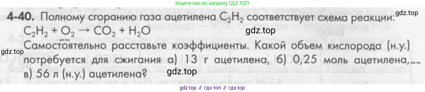 ГДЗ Химия, 8 класс Задачник, авторы: Кузнецова Нинель Евгеньевна, Левкин Антон Николаевич, издательство Вентана-граф, Москва, 2014, бирюзового цвета, страница 48, номер 4-40, Условие
