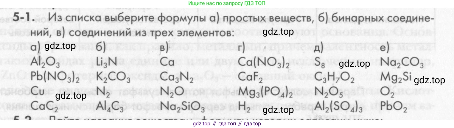 ГДЗ Химия, 8 класс Задачник, авторы: Кузнецова Нинель Евгеньевна, Левкин Антон Николаевич, издательство Вентана-граф, Москва, 2014, бирюзового цвета, страница 53, номер 5-1, Условие