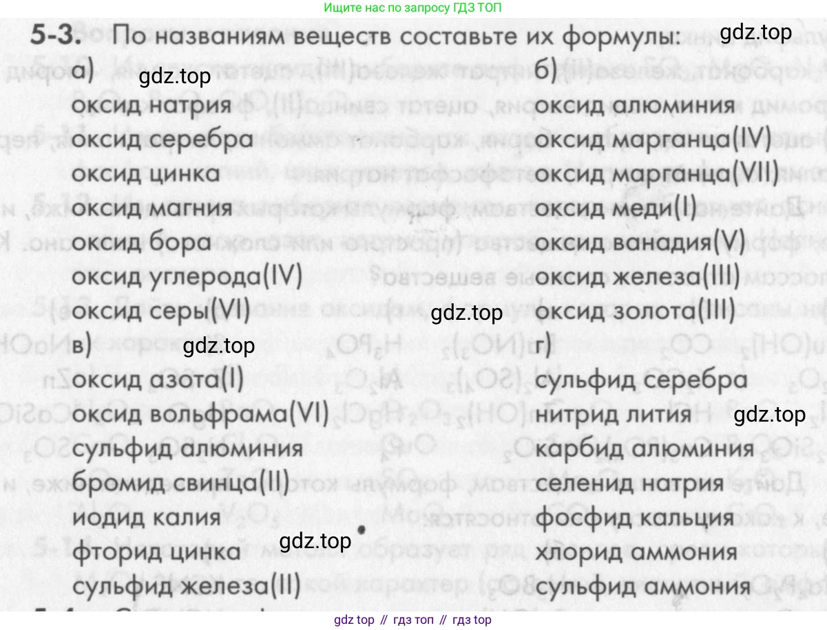 ГДЗ Химия, 8 класс Задачник, авторы: Кузнецова Нинель Евгеньевна, Левкин Антон Николаевич, издательство Вентана-граф, Москва, 2014, бирюзового цвета, страница 53, номер 5-3, Условие