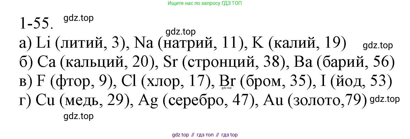 ГДЗ Химия, 8 класс Задачник, авторы: Кузнецова Нинель Евгеньевна, Левкин Антон Николаевич, издательство Вентана-граф, Москва, 2014, бирюзового цвета, страница 13, номер 1-55, Решение
