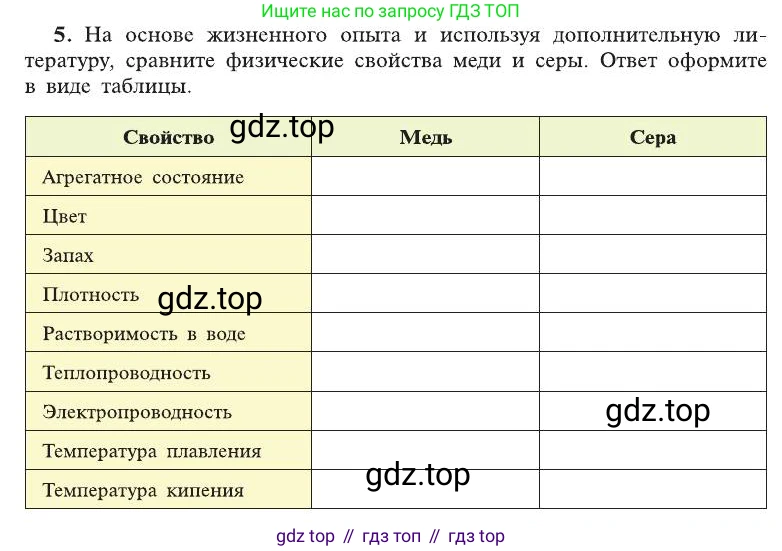 ГДЗ Химия, 8 класс Учебник, автор: Рудзитис Гунтис Екабович, издательство Просвещение, Москва, 2019 - 2022, страница 7, номер 5, Условие