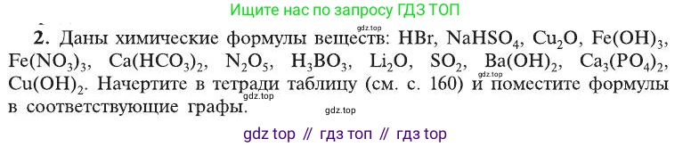 ГДЗ Химия, 8 класс Учебник, автор: Рудзитис Гунтис Екабович, издательство Просвещение, Москва, 2019 - 2022, страница 159, номер 2, Условие