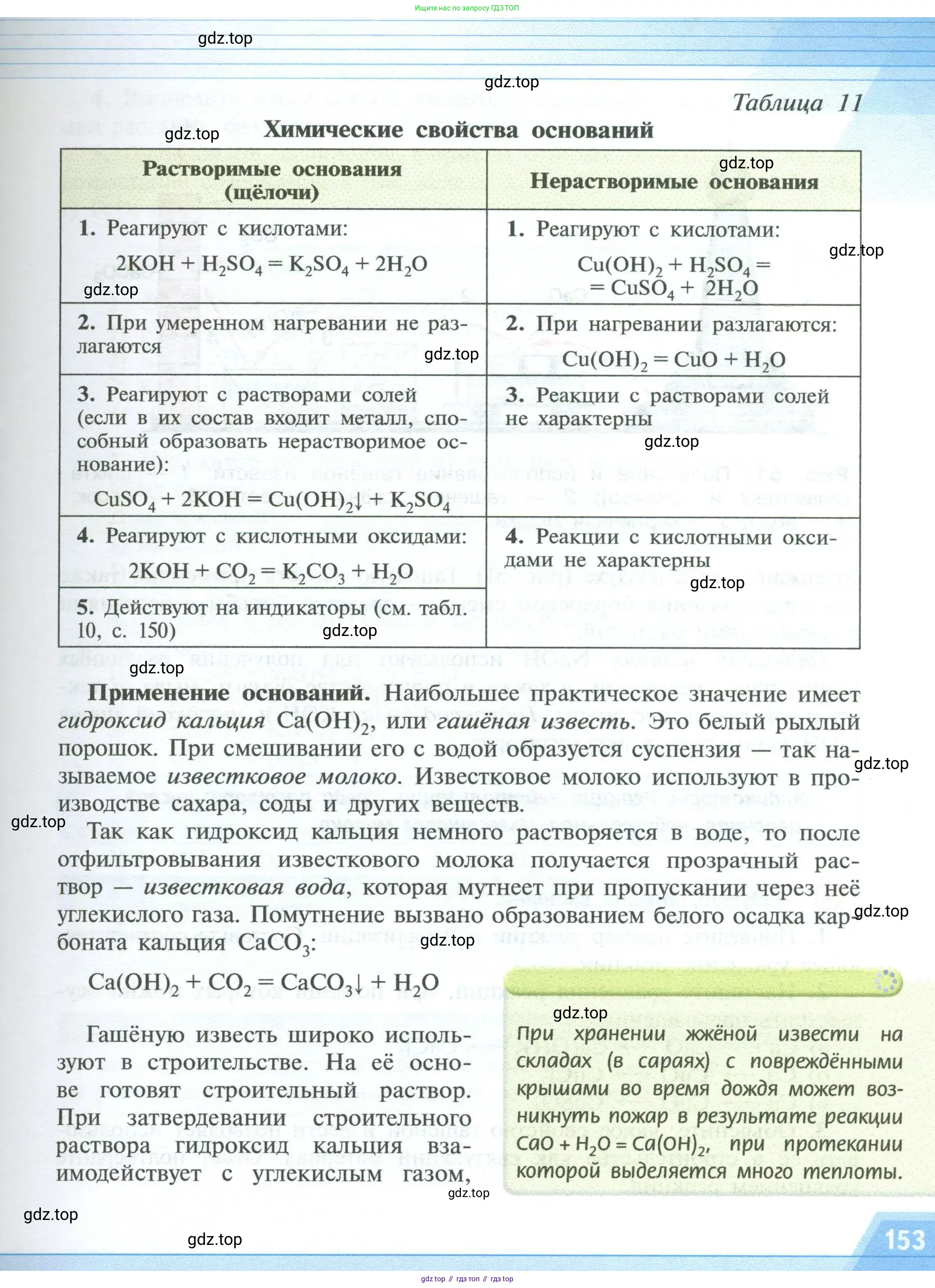Химия, 8 класс Учебник, авторы: Рудзитис Гунтис Екабович, Фельдман Фриц Генрихович, издательство Просвещение, Москва, 2023, страница 153