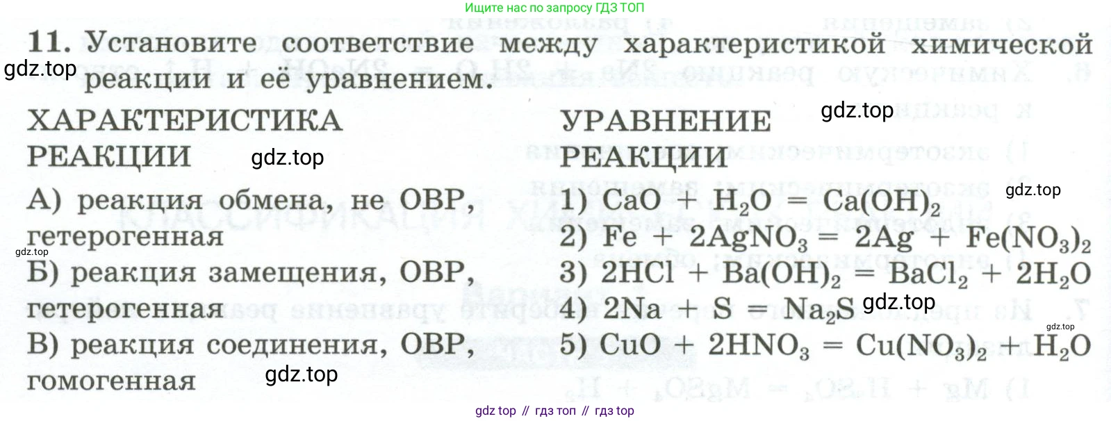 ГДЗ Химия, 9 класс Проверочные и контрольные работы, авторы: Габриелян Олег Саргисович, Лысова Галина Георгиевна, издательство Просвещение, Москва, 2023, белого цвета, страница 14, номер 11, Условие