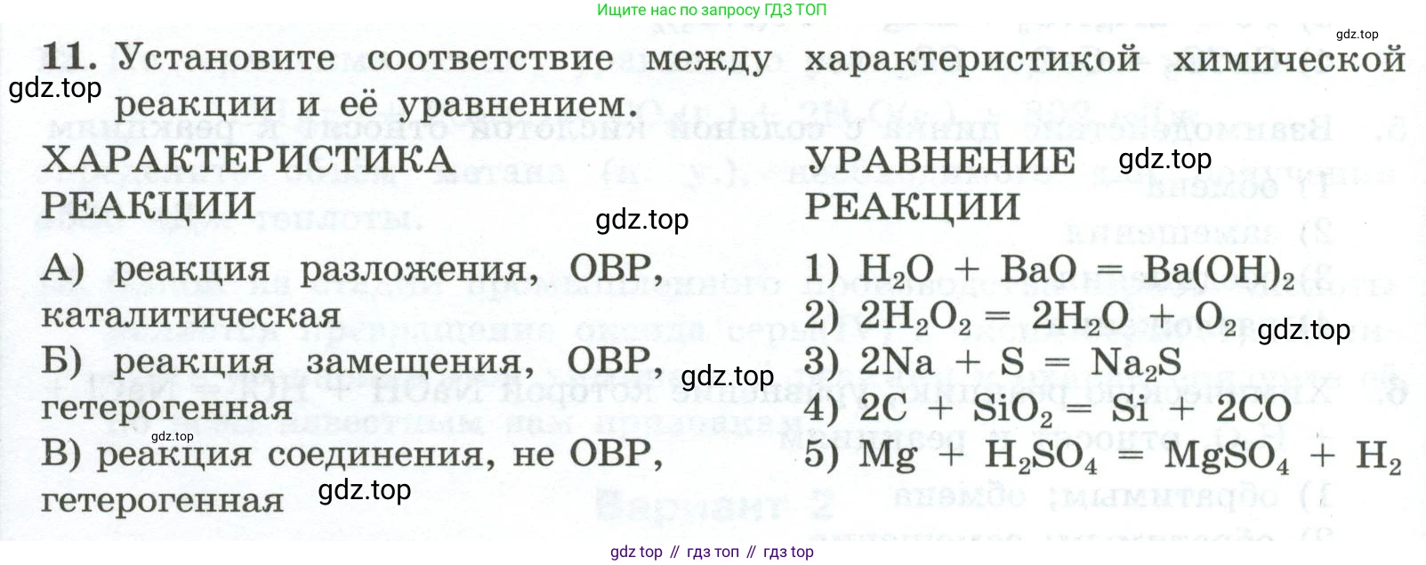 ГДЗ Химия, 9 класс Проверочные и контрольные работы, авторы: Габриелян Олег Саргисович, Лысова Галина Георгиевна, издательство Просвещение, Москва, 2023, белого цвета, страница 16, номер 11, Условие