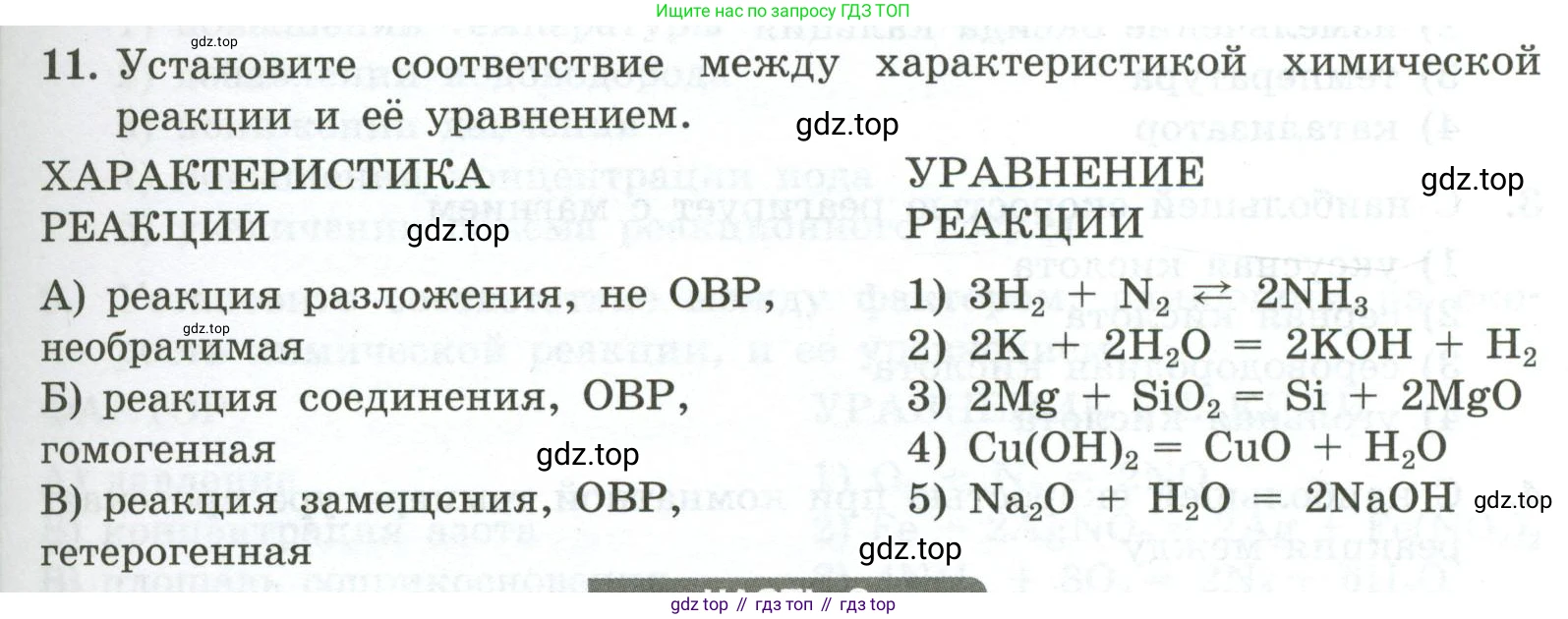 ГДЗ Химия, 9 класс Проверочные и контрольные работы, авторы: Габриелян Олег Саргисович, Лысова Галина Георгиевна, издательство Просвещение, Москва, 2023, белого цвета, страница 21, номер 11, Условие