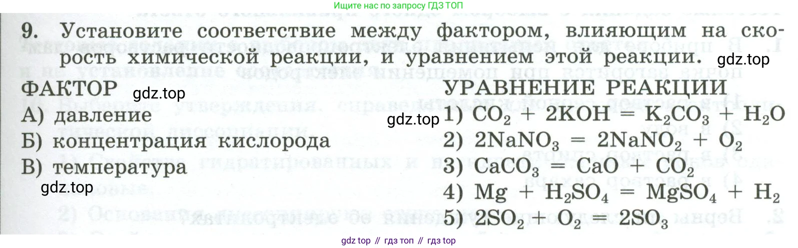 ГДЗ Химия, 9 класс Проверочные и контрольные работы, авторы: Габриелян Олег Саргисович, Лысова Галина Георгиевна, издательство Просвещение, Москва, 2023, белого цвета, страница 29, номер 9, Условие