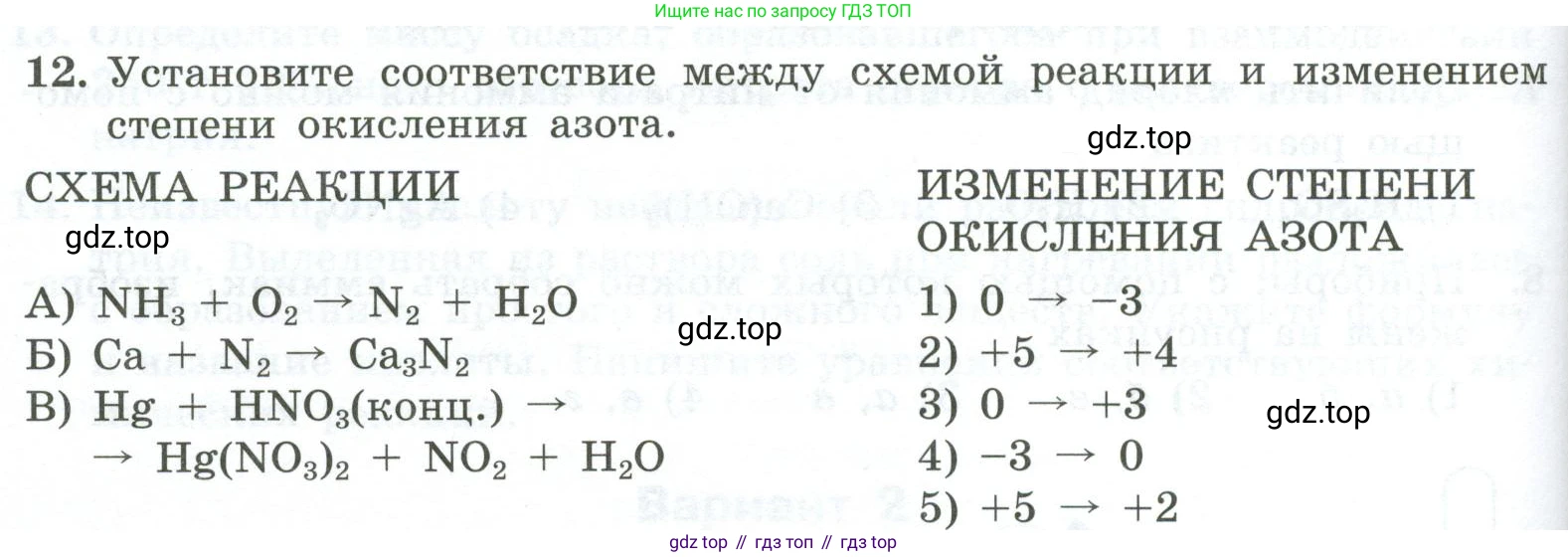 ГДЗ Химия, 9 класс Проверочные и контрольные работы, авторы: Габриелян Олег Саргисович, Лысова Галина Георгиевна, издательство Просвещение, Москва, 2023, белого цвета, страница 92, номер 12, Условие