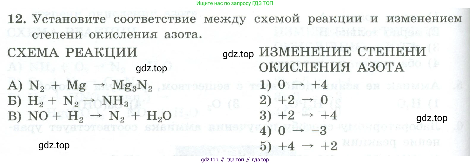 ГДЗ Химия, 9 класс Проверочные и контрольные работы, авторы: Габриелян Олег Саргисович, Лысова Галина Георгиевна, издательство Просвещение, Москва, 2023, белого цвета, страница 94, номер 12, Условие