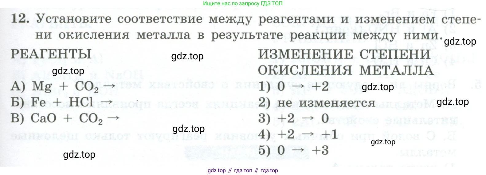 ГДЗ Химия, 9 класс Проверочные и контрольные работы, авторы: Габриелян Олег Саргисович, Лысова Галина Георгиевна, издательство Просвещение, Москва, 2023, белого цвета, страница 175, номер 12, Условие