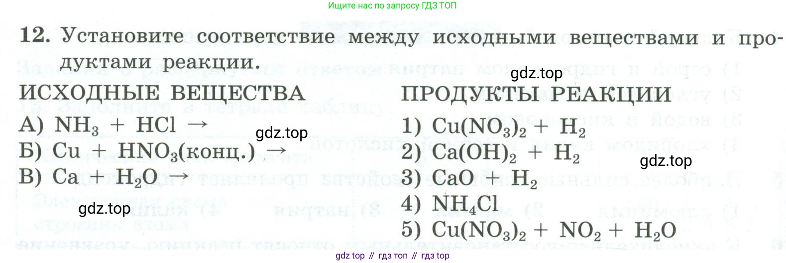 ГДЗ Химия, 9 класс Проверочные и контрольные работы, авторы: Габриелян Олег Саргисович, Лысова Галина Георгиевна, издательство Просвещение, Москва, 2023, белого цвета, страница 184, номер 12, Условие