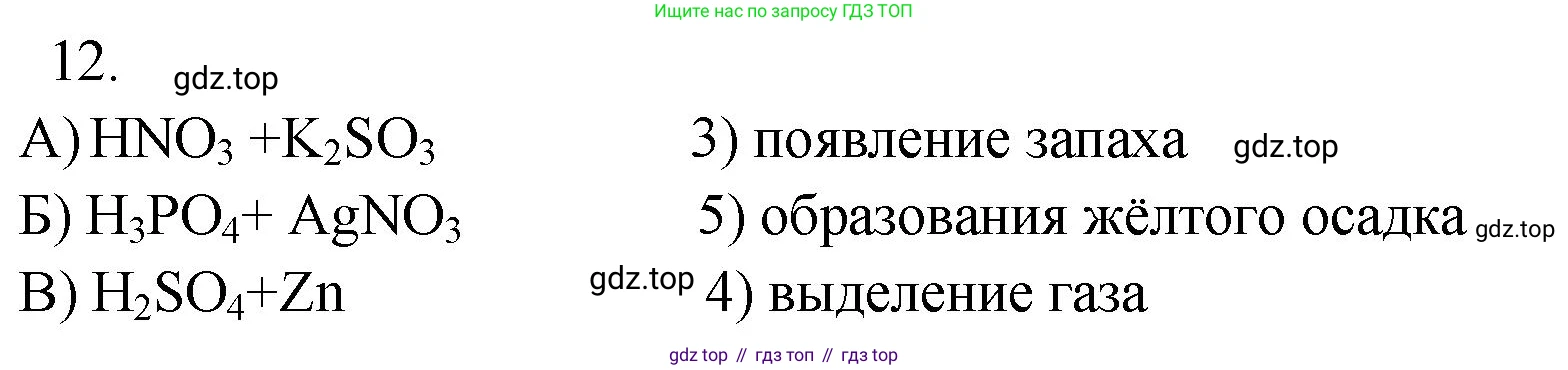 ГДЗ Химия, 9 класс Проверочные и контрольные работы, авторы: Габриелян Олег Саргисович, Лысова Галина Георгиевна, издательство Просвещение, Москва, 2023, белого цвета, страница 45, номер 12, Решение