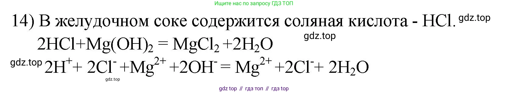 ГДЗ Химия, 9 класс Проверочные и контрольные работы, авторы: Габриелян Олег Саргисович, Лысова Галина Георгиевна, издательство Просвещение, Москва, 2023, белого цвета, страница 54, номер 14, Решение