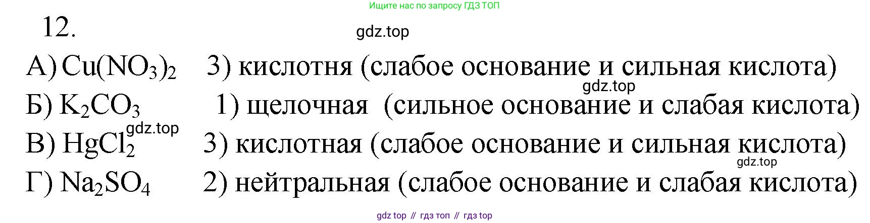 ГДЗ Химия, 9 класс Проверочные и контрольные работы, авторы: Габриелян Олег Саргисович, Лысова Галина Георгиевна, издательство Просвещение, Москва, 2023, белого цвета, страница 56, номер 12, Решение