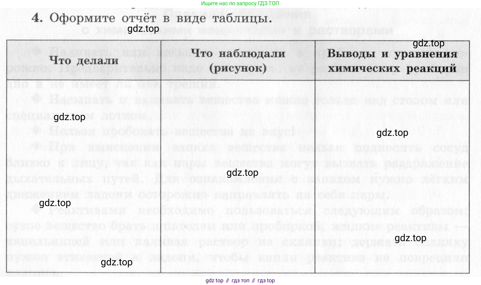 ГДЗ Химия, 9 класс Тетрадь для лабораторных опытов и практических работ, авторы: Габриелян Олег Саргисович, Аксенова Инна Васильевна, Остроумов Игорь Геннадьевич, издательство Просвещение, Москва, 2020, белого цвета, страница 10, номер 4, Условие