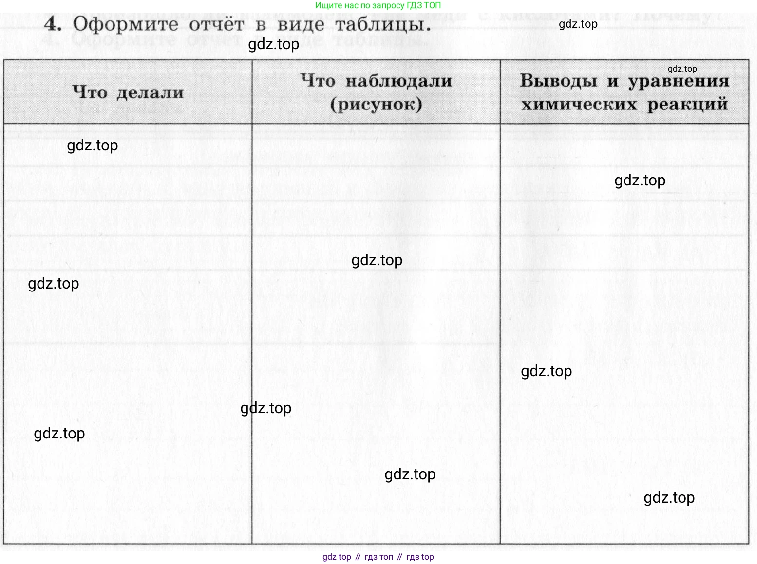 ГДЗ Химия, 9 класс Тетрадь для лабораторных опытов и практических работ, авторы: Габриелян Олег Саргисович, Аксенова Инна Васильевна, Остроумов Игорь Геннадьевич, издательство Просвещение, Москва, 2020, белого цвета, страница 48, номер 4, Условие