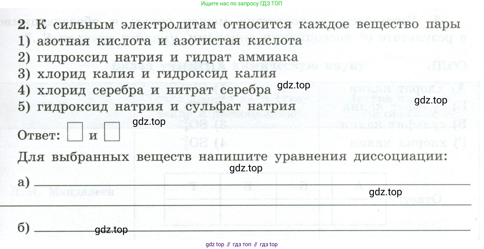 ГДЗ Химия, 9 класс рабочая тетрадь, авторы: Габриелян Олег Саргисович, Сладков Сергей Анатольевич, Остроумов Игорь Геннадьевич, издательство Просвещение, Москва, 2023, белого цвета, страница 21, номер 2, Условие