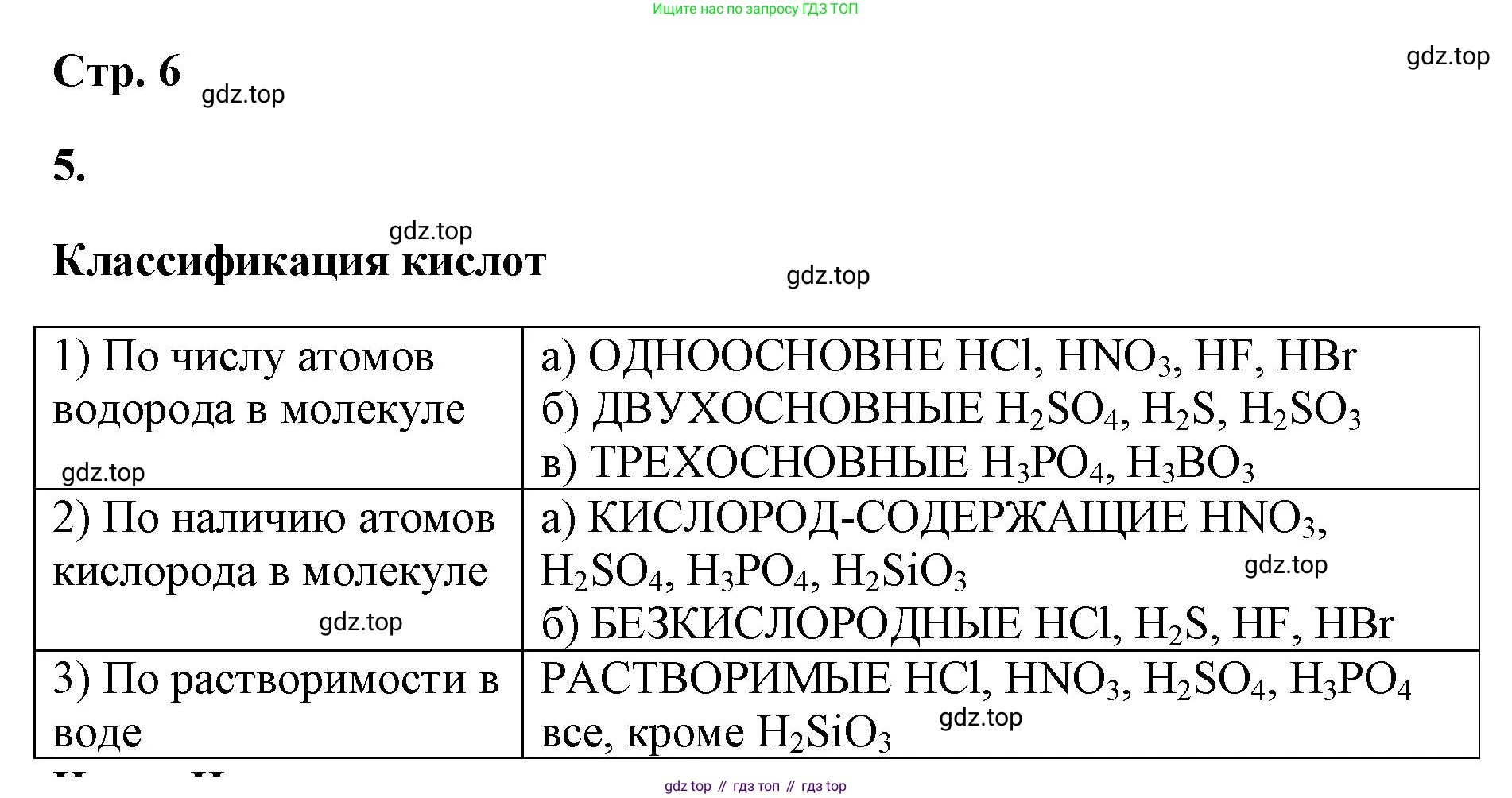 ГДЗ Химия, 9 класс рабочая тетрадь, авторы: Габриелян Олег Саргисович, Сладков Сергей Анатольевич, Остроумов Игорь Геннадьевич, издательство Просвещение, Москва, 2023, белого цвета, страница 6, номер 5, Решение