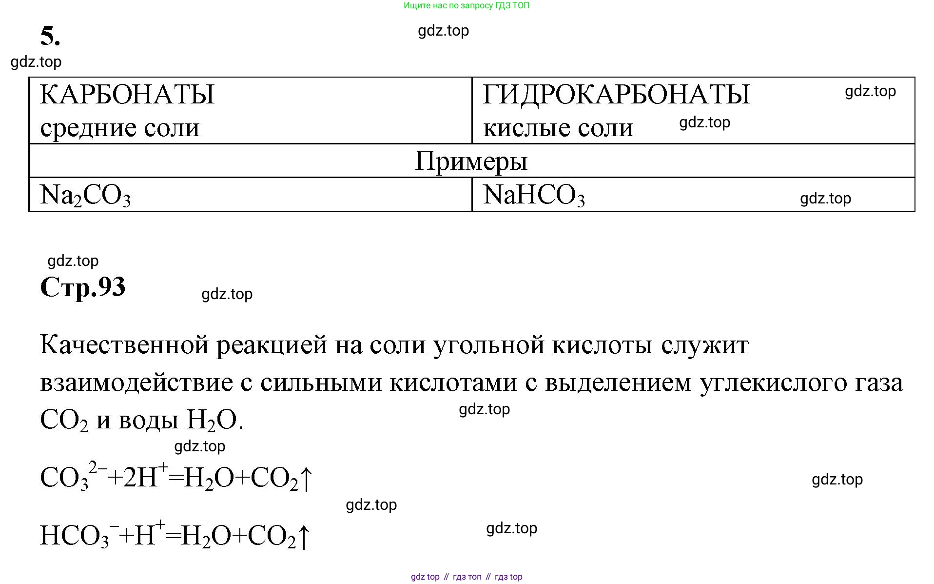 ГДЗ Химия, 9 класс рабочая тетрадь, авторы: Габриелян Олег Саргисович, Сладков Сергей Анатольевич, Остроумов Игорь Геннадьевич, издательство Просвещение, Москва, 2023, белого цвета, страница 92, номер 5, Решение
