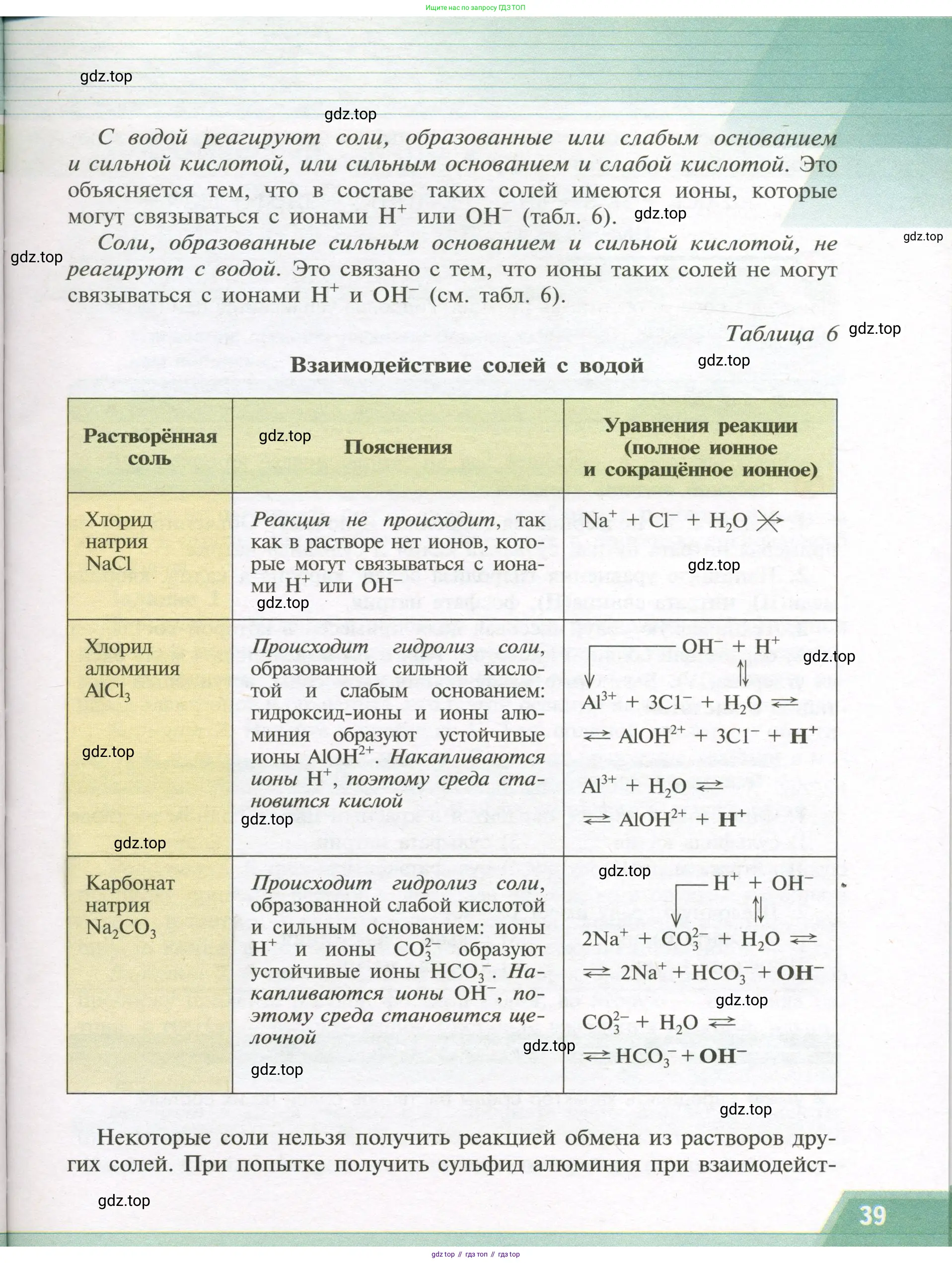 Химия, 9 класс Учебник, авторы: Рудзитис Гунтис Екабович, Фельдман Фриц Генрихович, издательство Просвещение, Москва, 2019 - 2023, зелёного цвета, страница 39