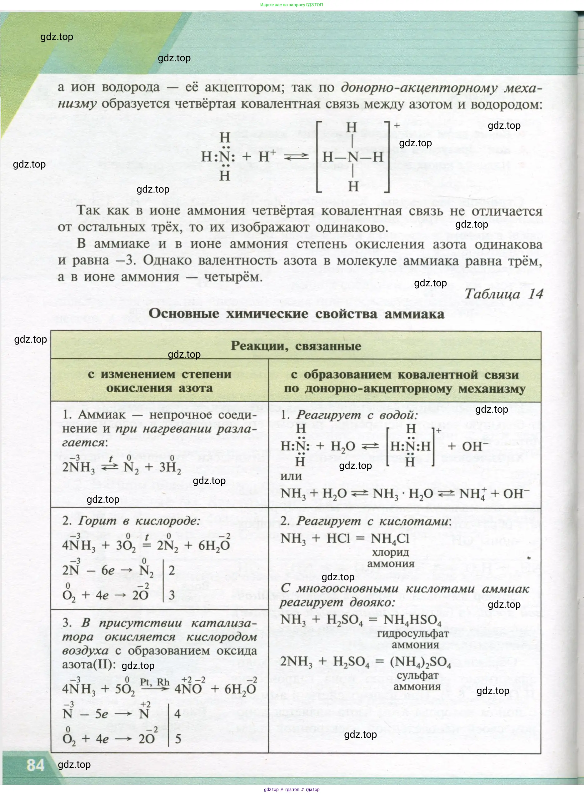 Химия, 9 класс Учебник, авторы: Рудзитис Гунтис Екабович, Фельдман Фриц Генрихович, издательство Просвещение, Москва, 2019 - 2023, зелёного цвета, страница 84