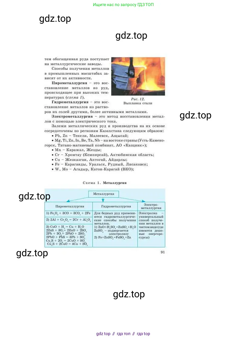 Химия, 9 класс Учебник, авторы: Усманова Майкамал Бигалиевна, Сакарьянова Куралай Назымовна, Сахариева Балнур Назымовна, издательство Атамұра, Алматы, 2019, голубого цвета, страница 91