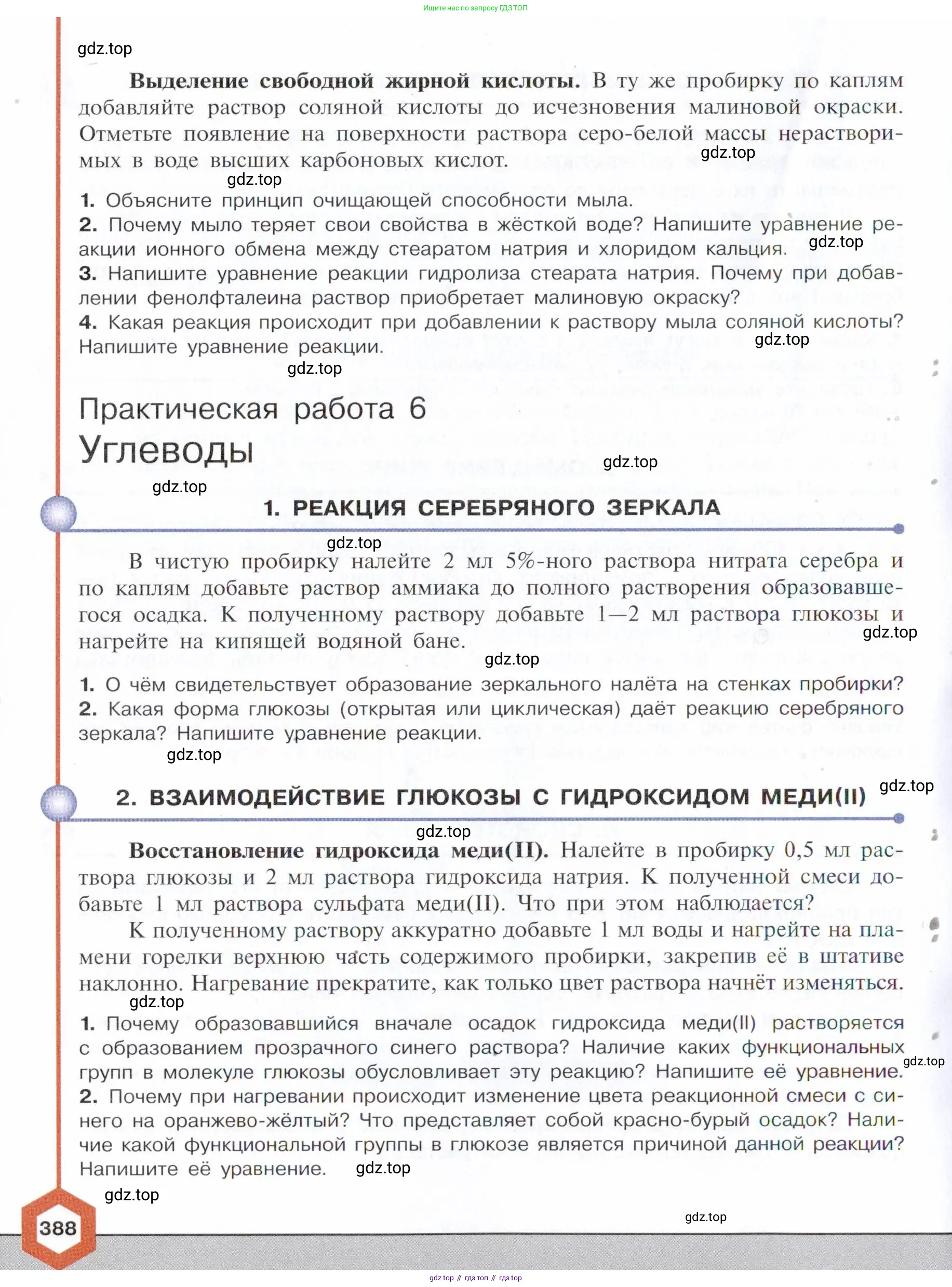 Химия, 10 класс Учебник, авторы: Габриелян Олег Саргисович, Остроумов Игорь Геннадьевич, Сладков Сергей Анатольевич, издательство Просвещение, Москва, 2021, белого цвета, страница 388