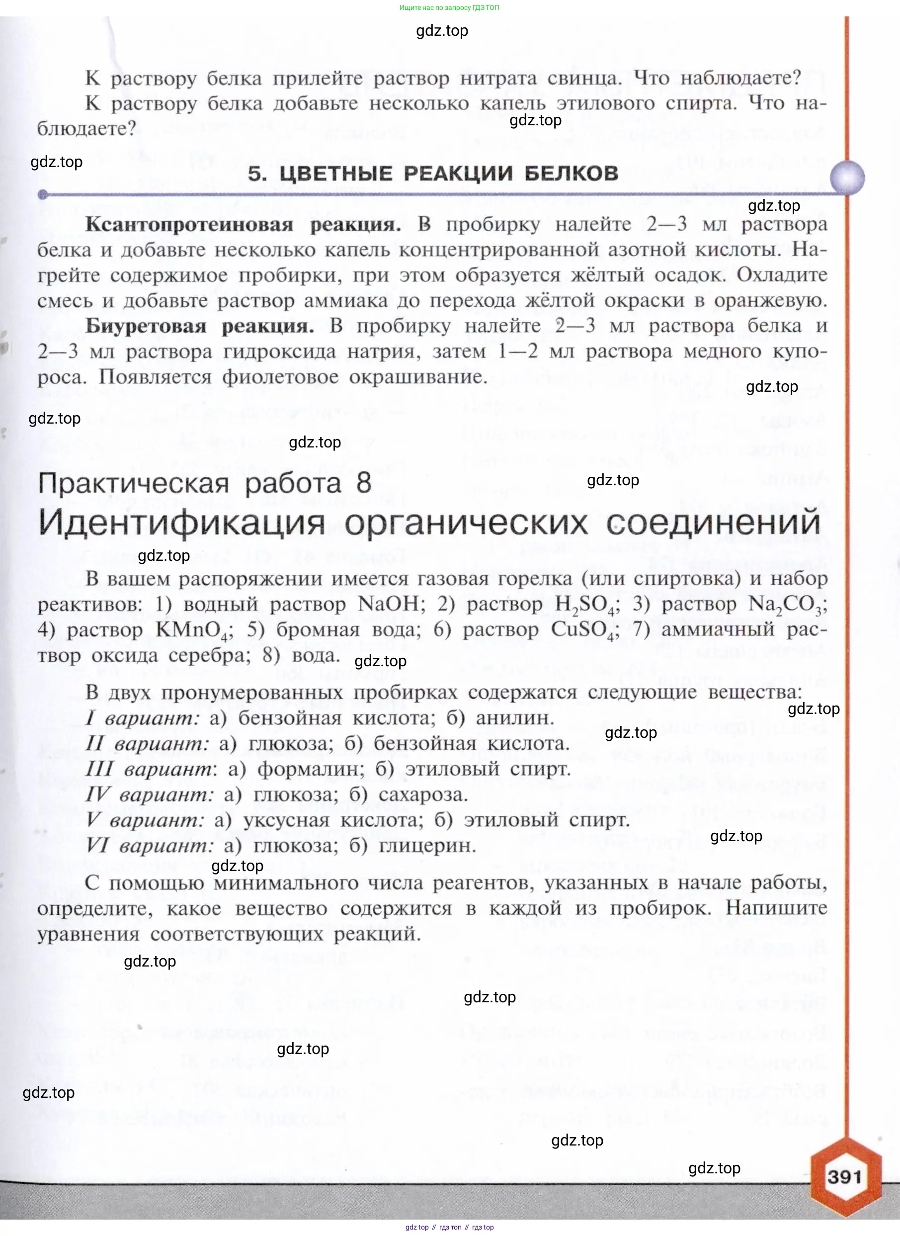 Химия, 10 класс Учебник, авторы: Габриелян Олег Саргисович, Остроумов Игорь Геннадьевич, Сладков Сергей Анатольевич, издательство Просвещение, Москва, 2021, белого цвета, страница 391