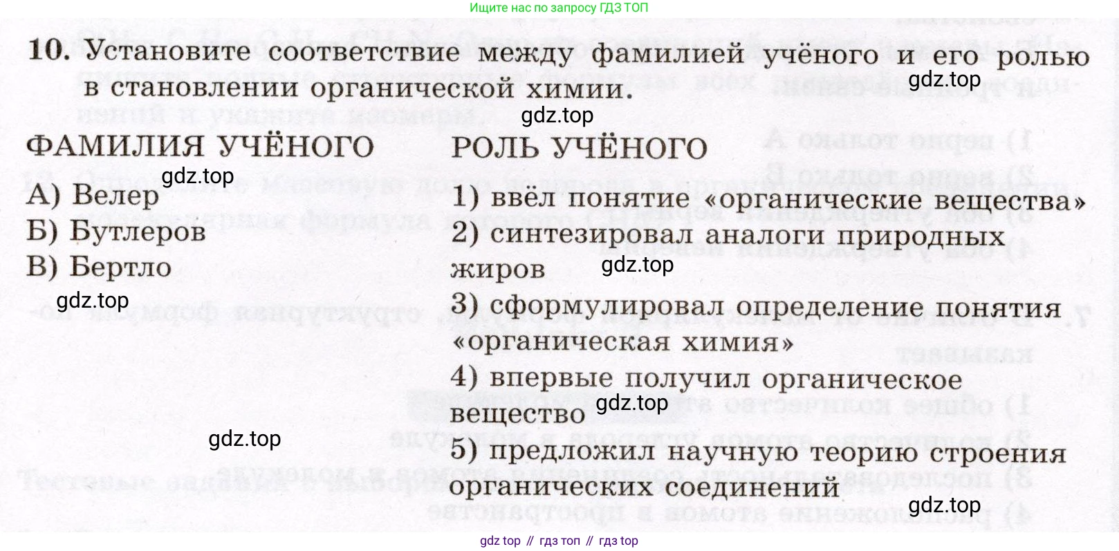 ГДЗ Химия, 10 класс Проверочные и контрольные работы, авторы: Габриелян Олег Саргисович, Лысова Галина Георгиевна, издательство Просвещение, Москва, 2022, белого цвета, страница 8, номер 10, Условие