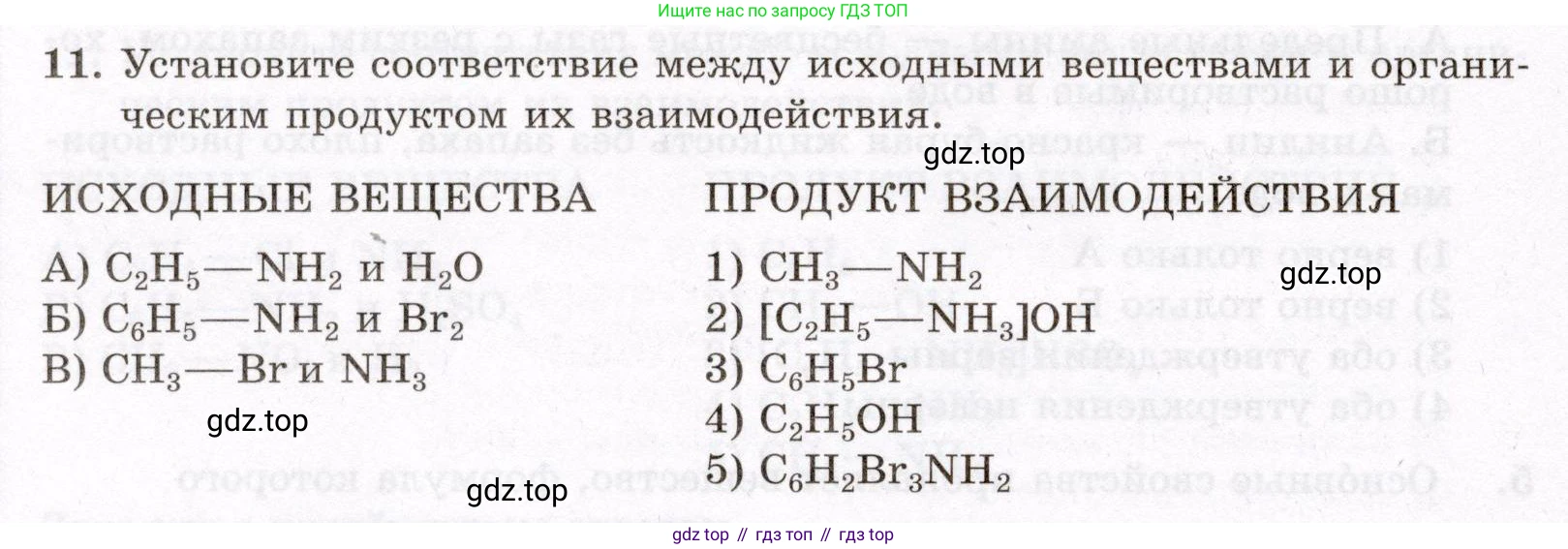 ГДЗ Химия, 10 класс Проверочные и контрольные работы, авторы: Габриелян Олег Саргисович, Лысова Галина Георгиевна, издательство Просвещение, Москва, 2022, белого цвета, страница 98, номер 11, Условие