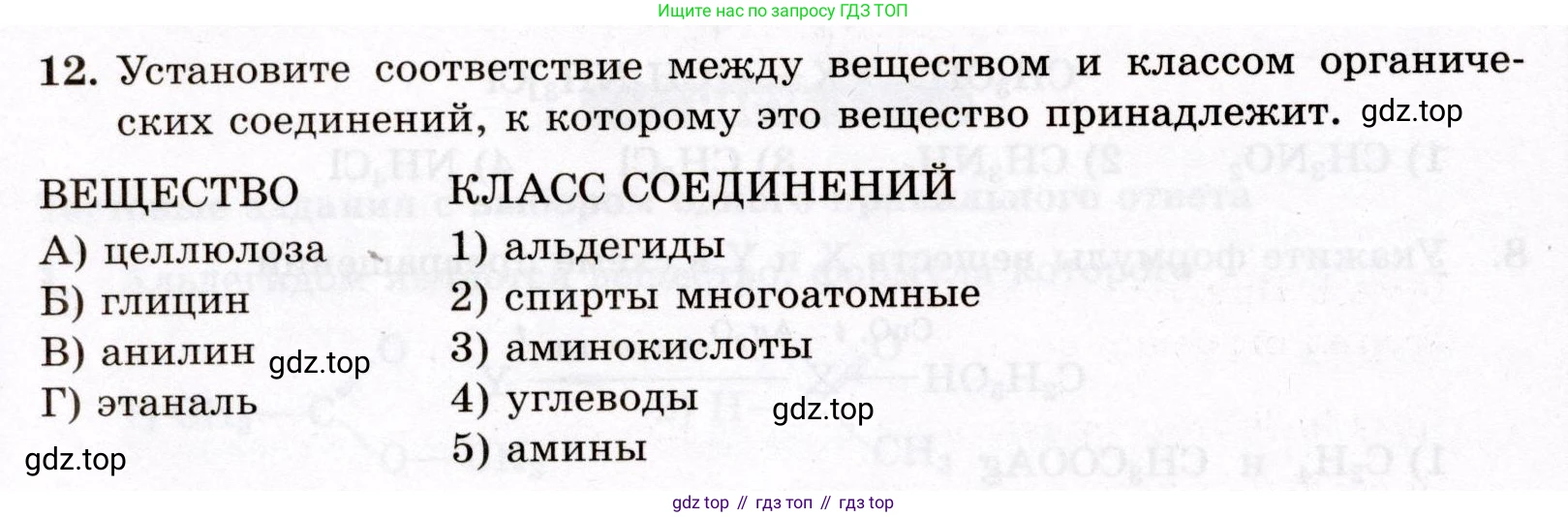 ГДЗ Химия, 10 класс Проверочные и контрольные работы, авторы: Габриелян Олег Саргисович, Лысова Галина Георгиевна, издательство Просвещение, Москва, 2022, белого цвета, страница 142, номер 12, Условие