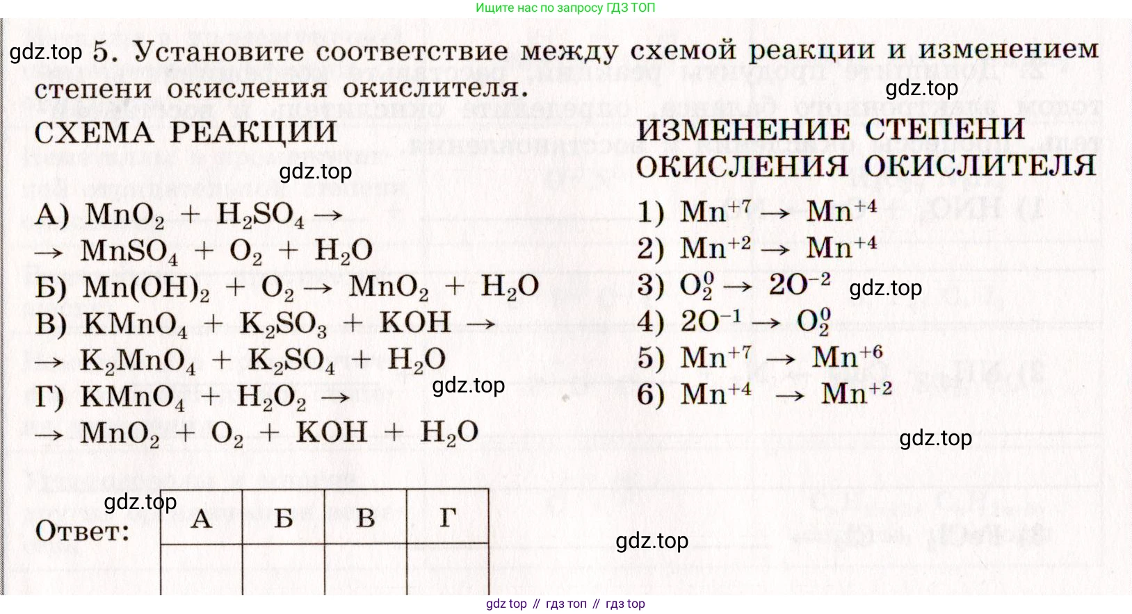 ГДЗ Химия, 11 класс рабочая тетрадь, авторы: Габриелян Олег Саргисович, Сладков Сергей Анатольевич, Остроумов Игорь Геннадьевич, издательство Просвещение, Москва, 2021, белого цвета, страница 58, номер 5, Условие