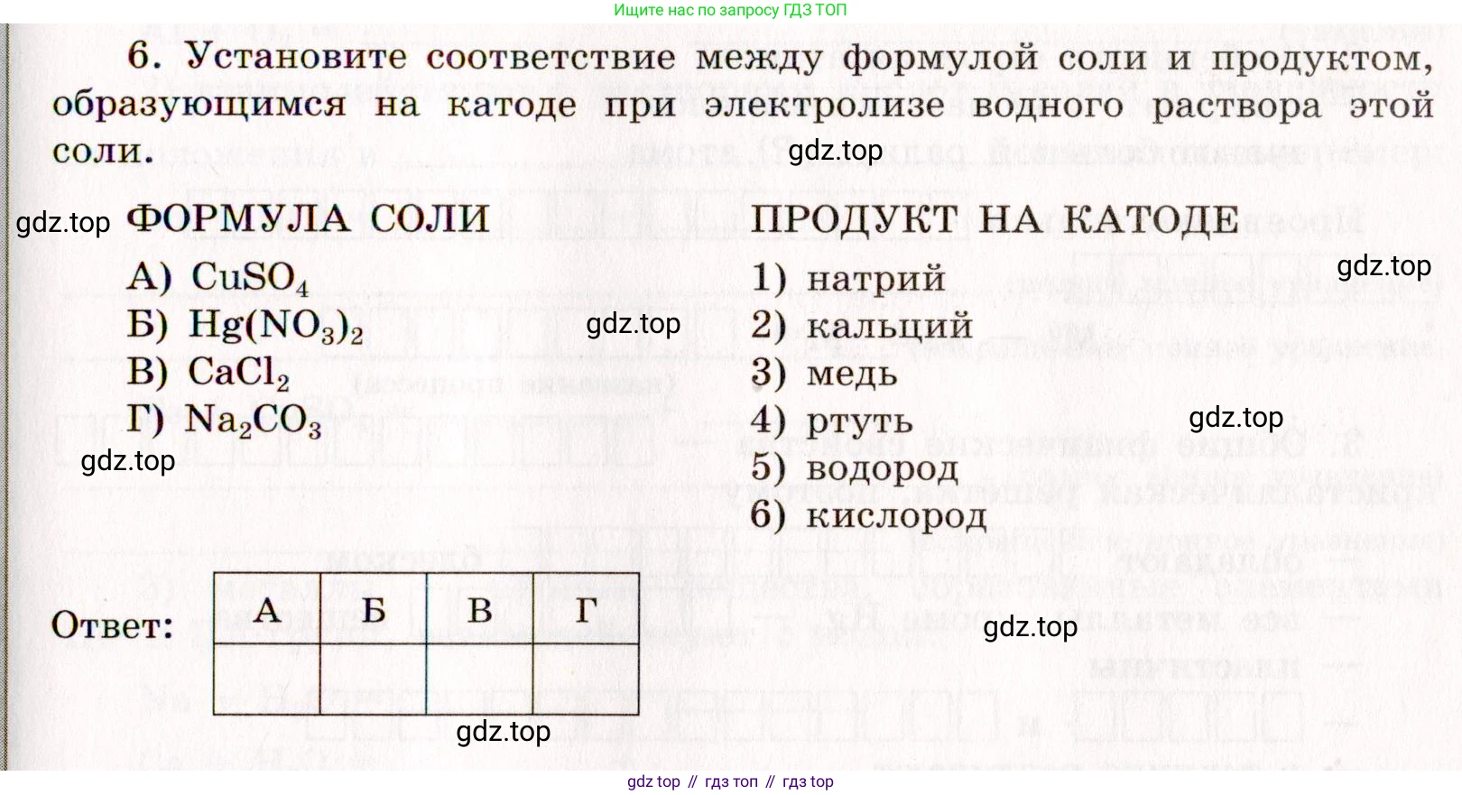 Химия, 11 класс рабочая тетрадь, авторы: Габриелян Олег Саргисович, Сладков Сергей Анатольевич, Остроумов Игорь Геннадьевич, издательство Просвещение, Москва, 2021, белого цвета, страница 63, номер 6, Условие