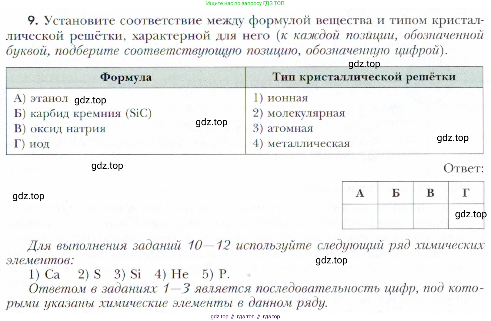 Химия, 11 класс Учебник, авторы: Кузнецова Нинель Евгеньевна, Левкин Антон Николаевич, Шаталов М А, издательство Просвещение, Москва, 2021, страница 65, номер 9, Условие