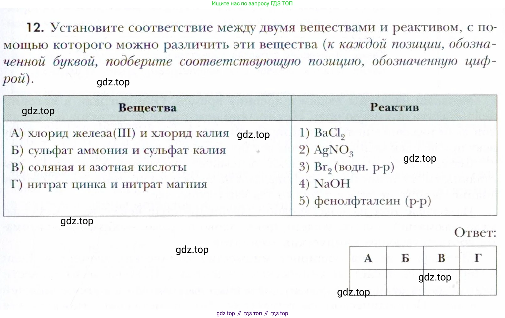 Химия, 11 класс Учебник, авторы: Кузнецова Нинель Евгеньевна, Левкин Антон Николаевич, Шаталов М А, издательство Просвещение, Москва, 2021, страница 129, номер 12, Условие
